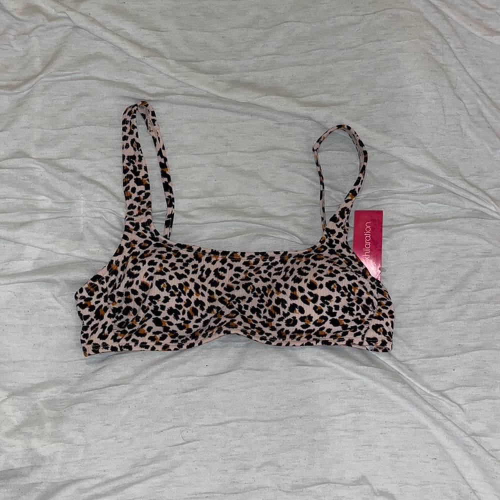 NWT Target Xhilaration Cheetah Print Bikini Top